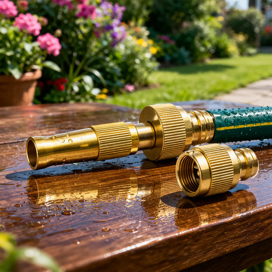 Heavy Duty Brass Garden Hose Spray Nozzle