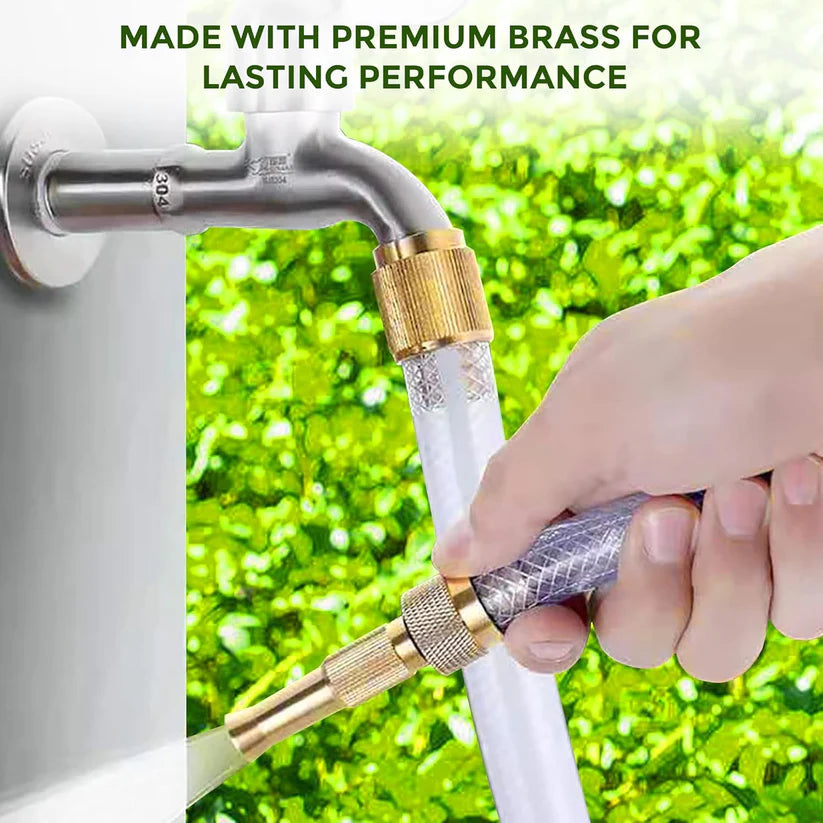 Heavy Duty Brass Garden Hose Spray Nozzle