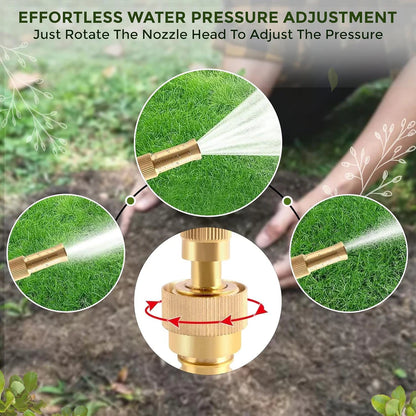 Heavy Duty Brass Garden Hose Spray Nozzle