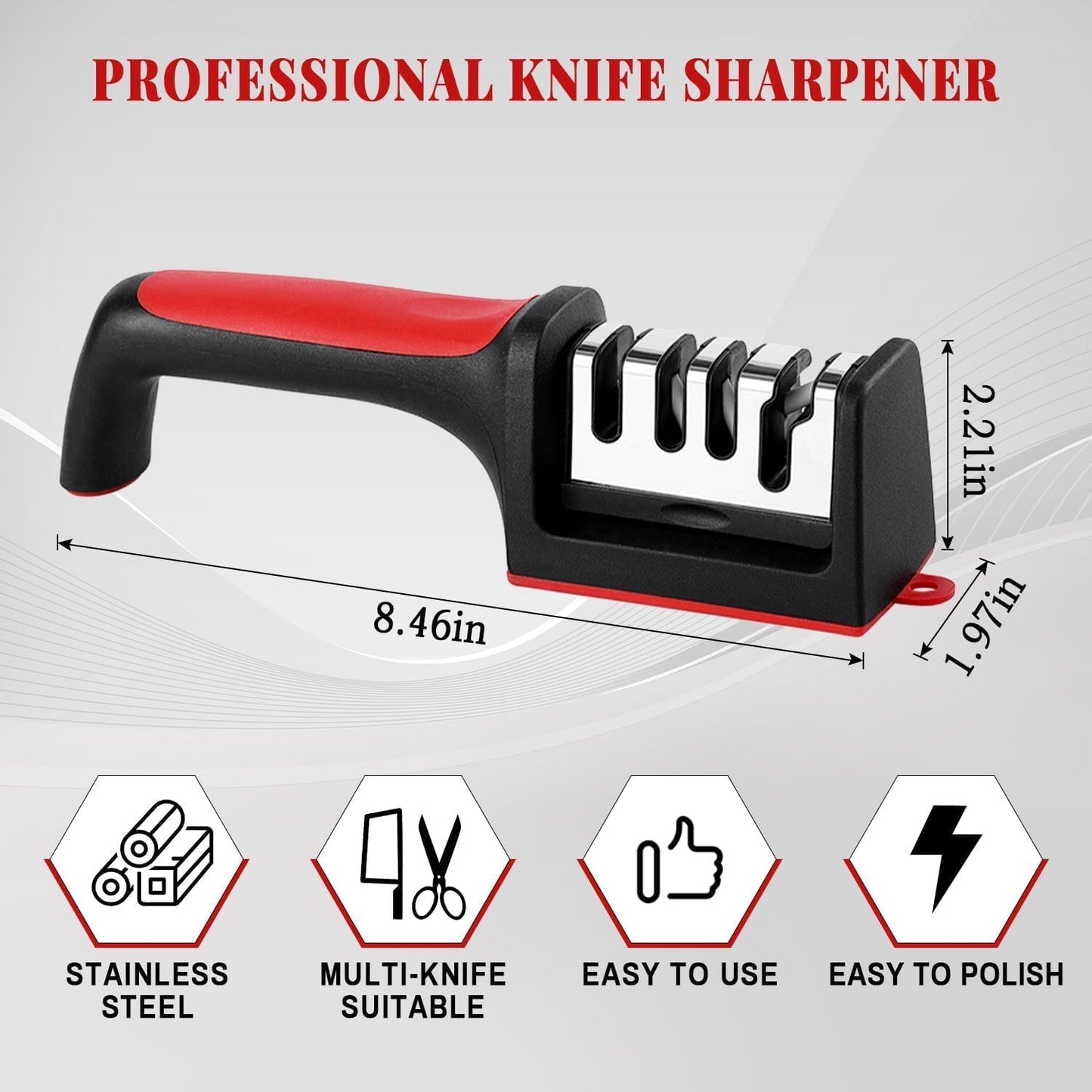 Steal Forest 3-Stage Kitchen Knife & Scissor Sharpener