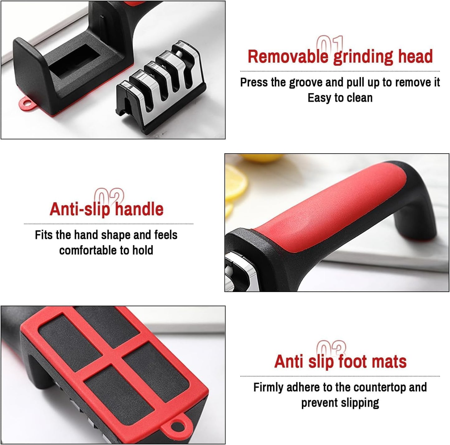 Steal Forest 3-Stage Kitchen Knife & Scissor Sharpener
